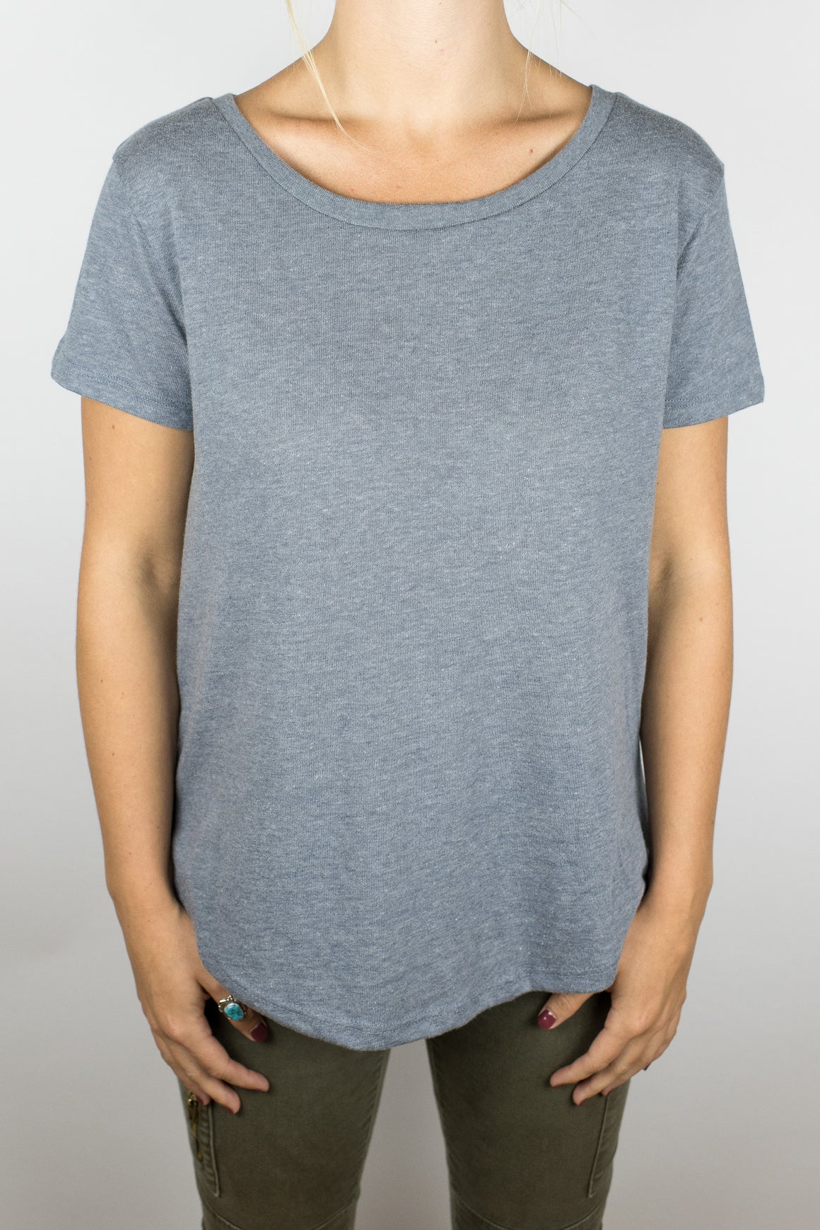 The Flare Tee in Cool Vintage Grey
