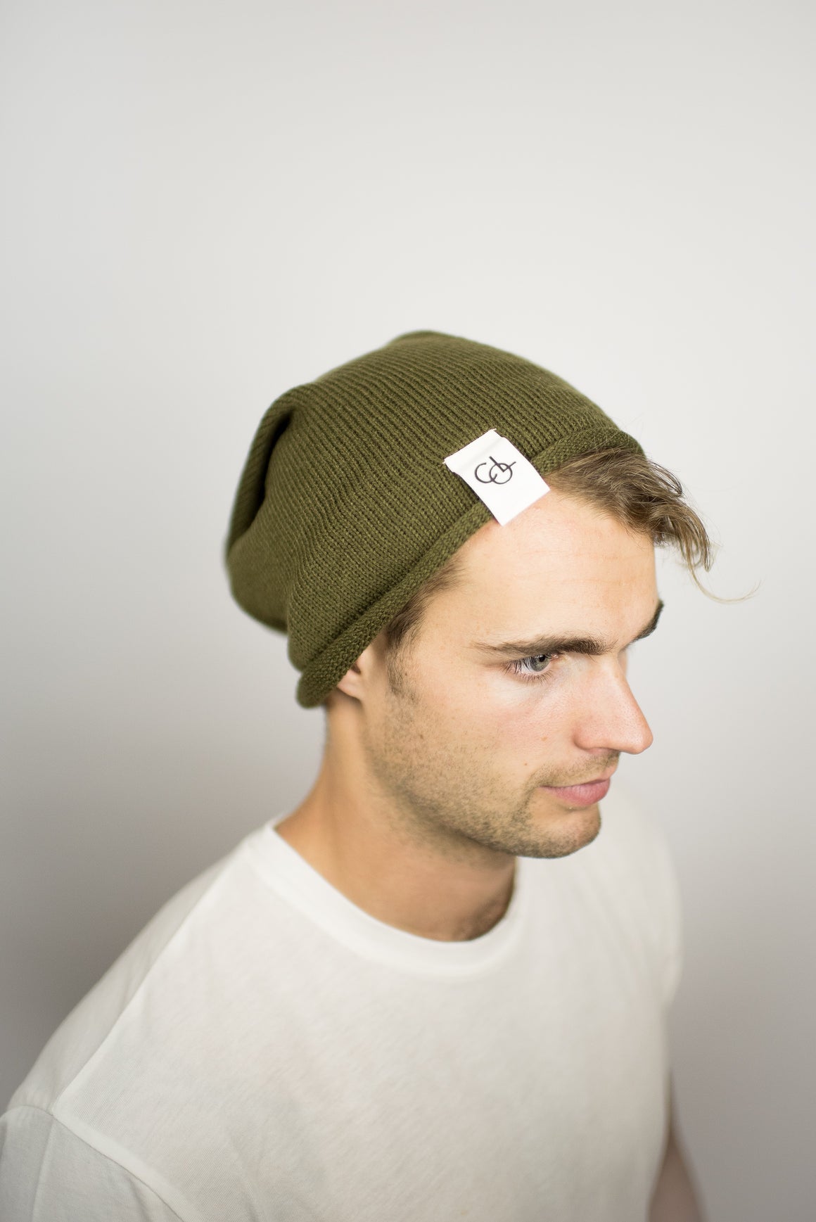 The Over-sized Slouch Beanie in Olive