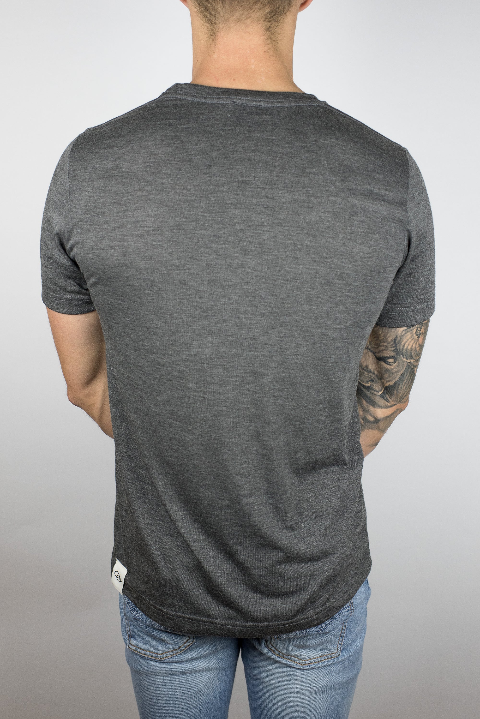 The Steady Burn Tee in Dark Grey